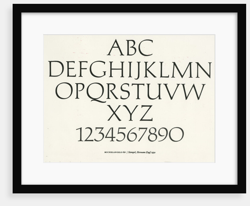 Michelangelo alphabet by Anonymous