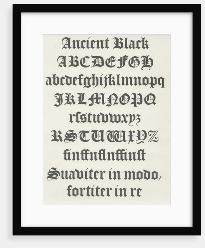 Ancient Black typeface by Anonymous