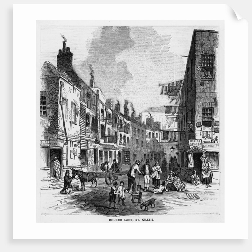 Church Lane, St Giles's, c.1840 by English School