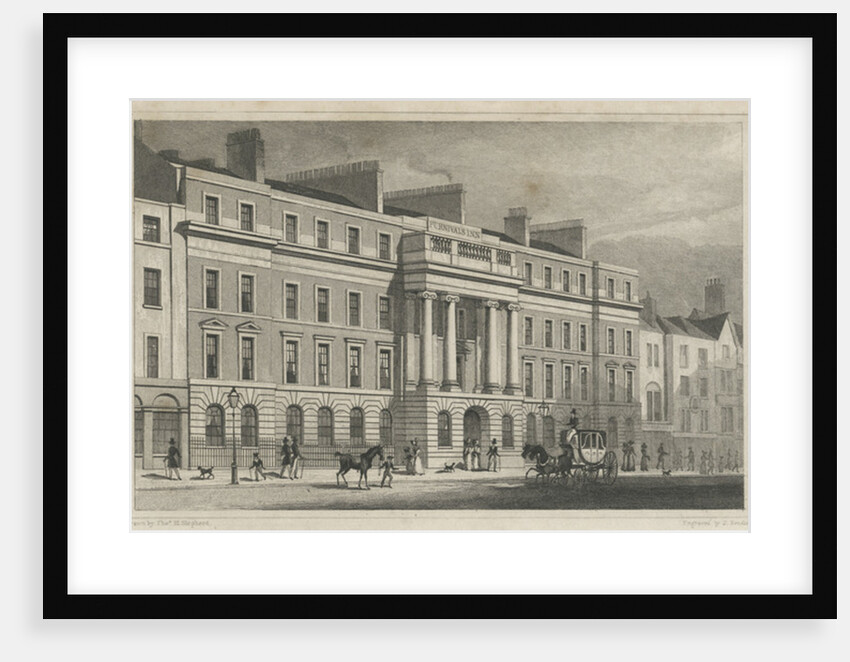 Furnivals Inn Holborn, 1825 by Thomas Hosmer (after) Shepherd