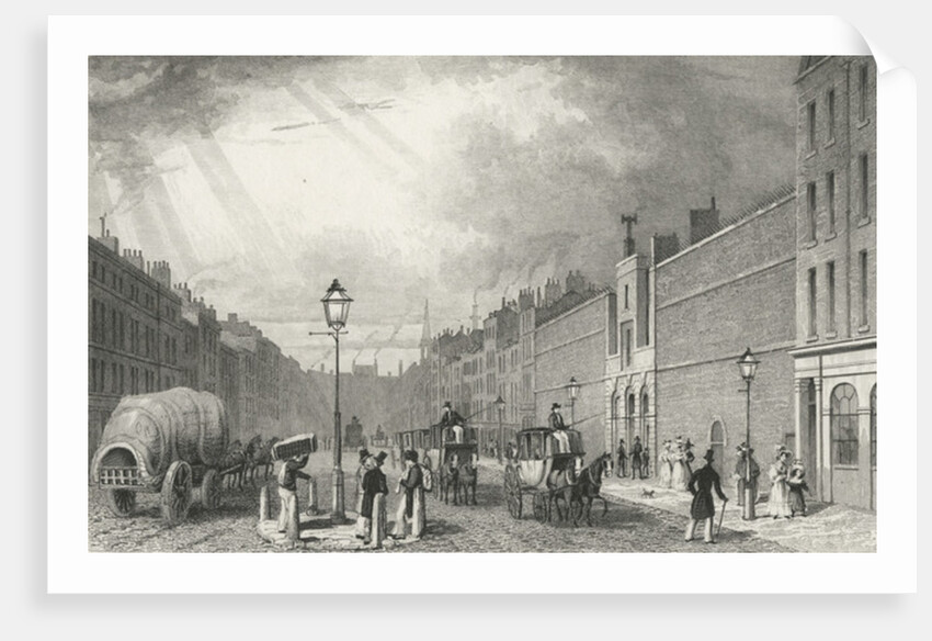 Farringdon Street and the Fleet Prison, 1830 by Thomas Hosmer (after) Shepherd