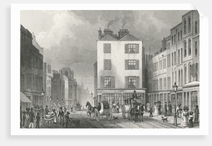Middle Row Holborn, 1830 by Thomas Hosmer (after) Shepherd