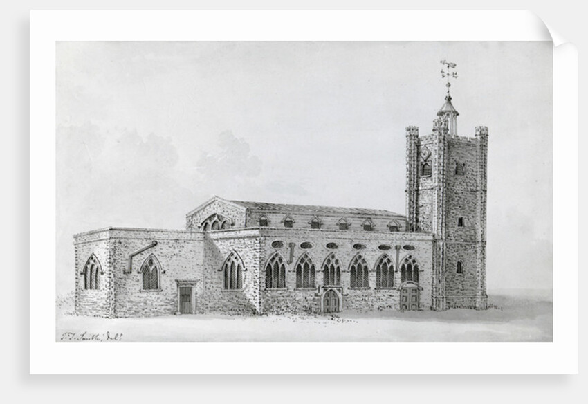 Old St Giles's church, c.1718 by John Thomas Smith