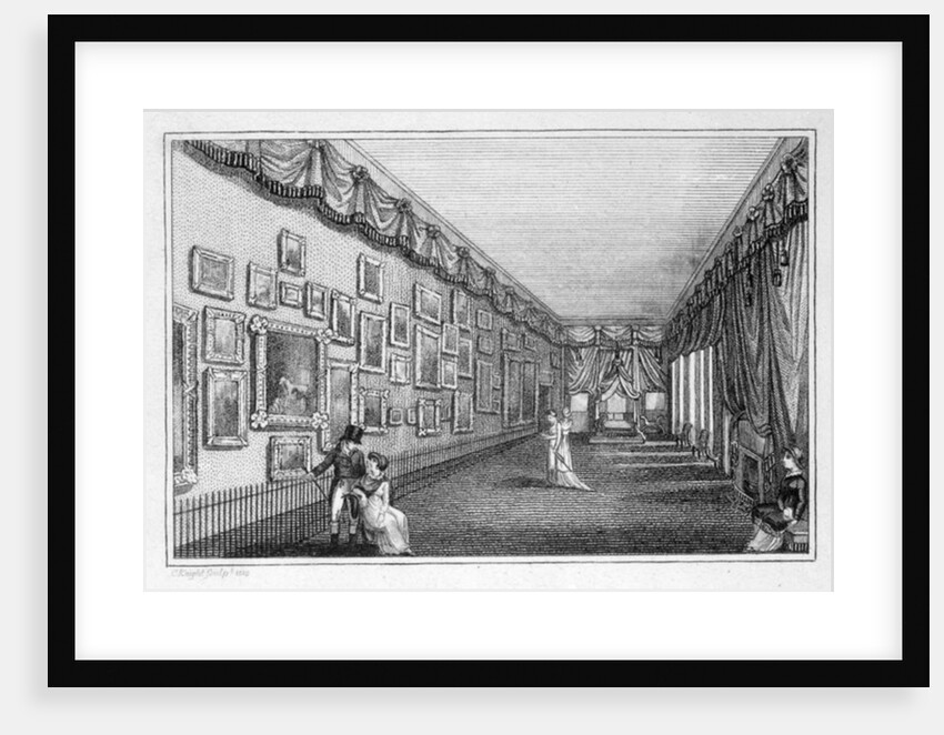 Mary Linwood's needlework exhibition of embroidered paintings at Savile House, 1810 by English School