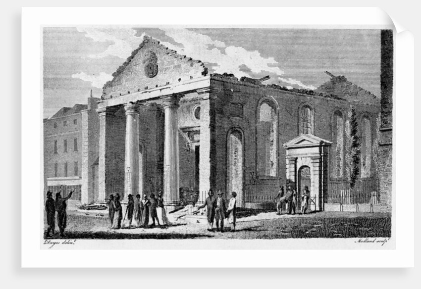 Ruins of St Paul Covent Garden, 1795 by Edward (after) Dayes