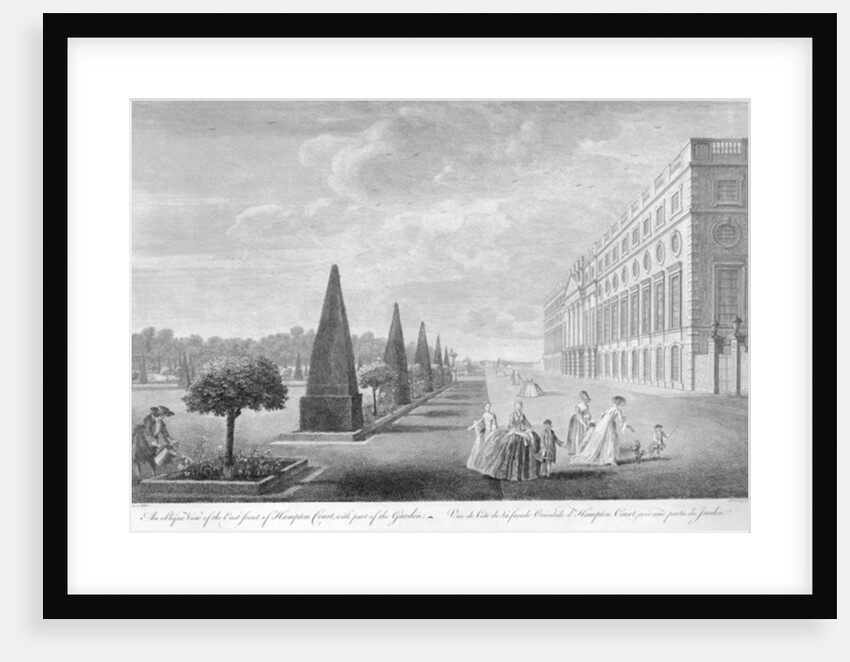 An Oblique View of the East Front of Hampton Court with part of the Garden, c.1744 by John Tinney