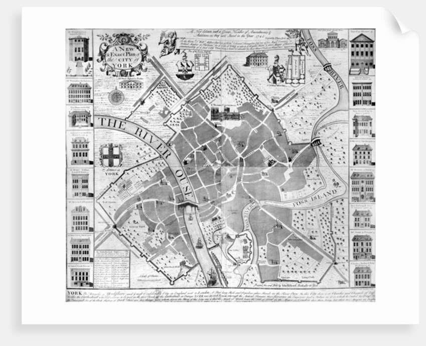 A New and Exact Plan of the City of York, 1748 by English School