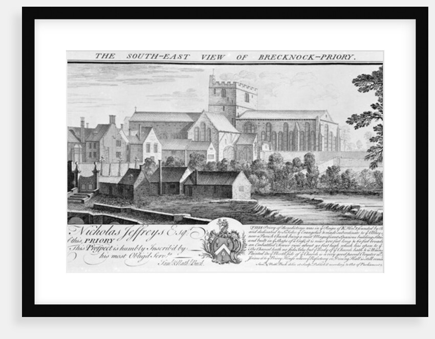 The South-East View of Brecknock Priory, 1741 by Nathaniel and Samuel Buck