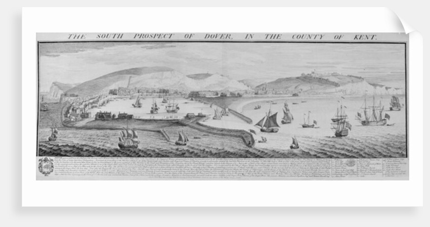 The South Prospect of Dover in the County of Kent, 1739 by Nathaniel and Samuel Buck