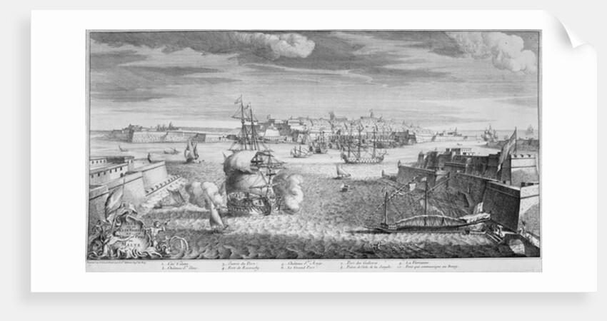 View of the City of Valetta, Port of Malta, c.1736 by French School