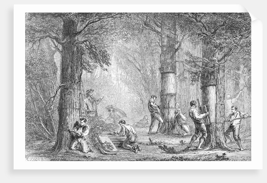 Bark engraved by Charles Laplante by A. Faguet