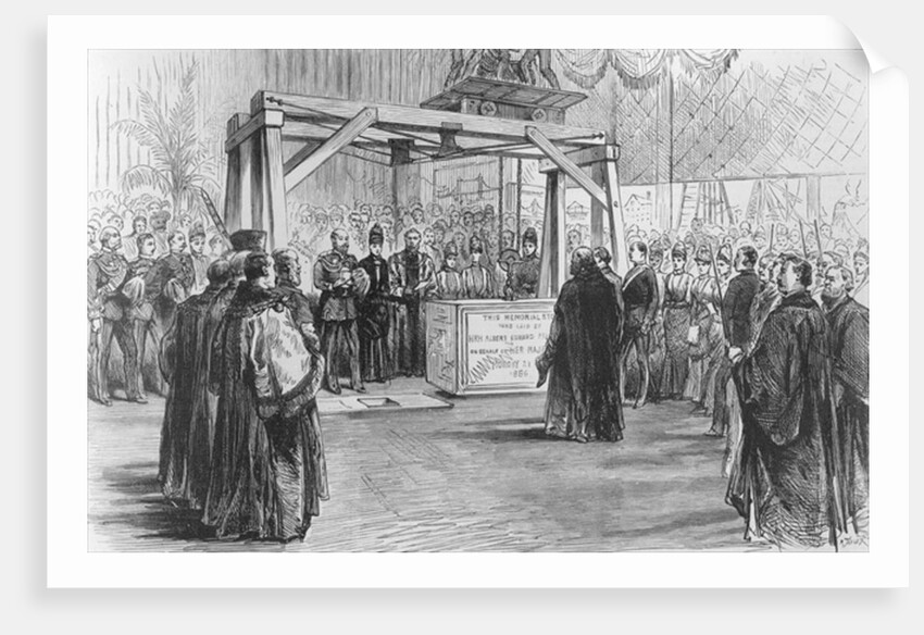 The Prince of Wales laying the foundation-stone of Tower Bridge on Monday, 1886 by English School