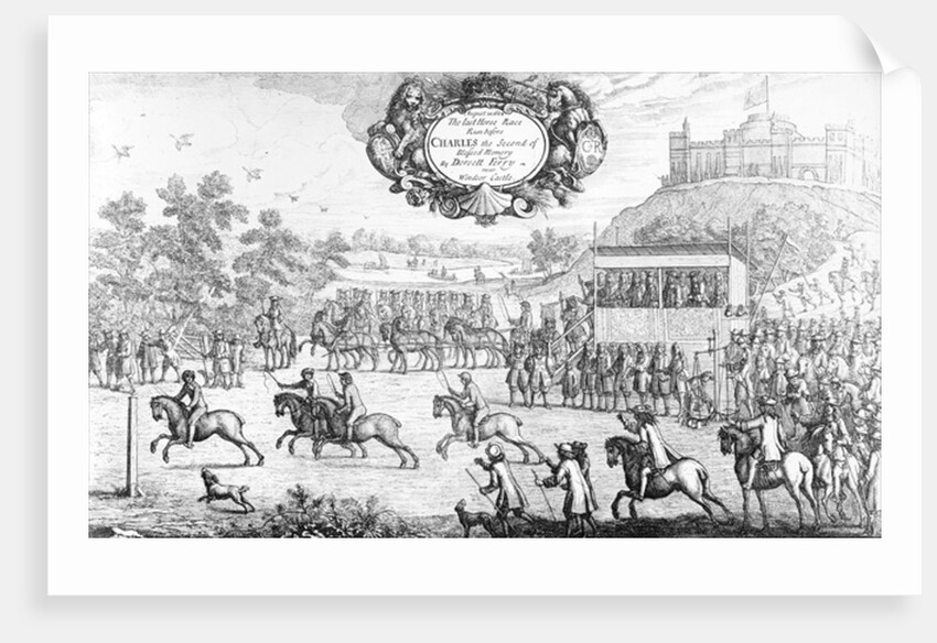 The Last Horse Race run before Charles the Second of Blessed Memory by Dorsett Ferry, near Windsor Castle, August 24th 1684, 1687 by Francis Barlow