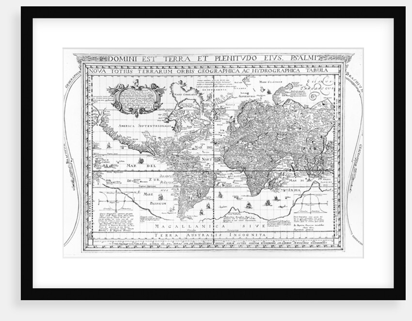 Nova Totius Terrarum Orbis Geographica Ac Hydrographica Tabula, 1642 by Dutch School