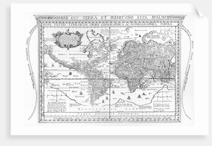 Nova Totius Terrarum Orbis Geographica Ac Hydrographica Tabula, 1642 by Dutch School