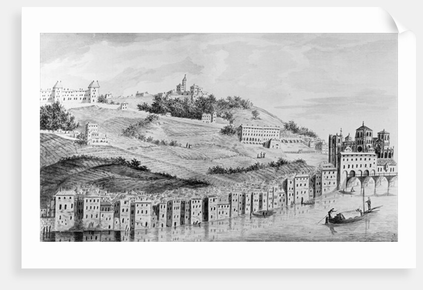 A view of the port of the city of Lyons from the Rhone, 1870 by English School