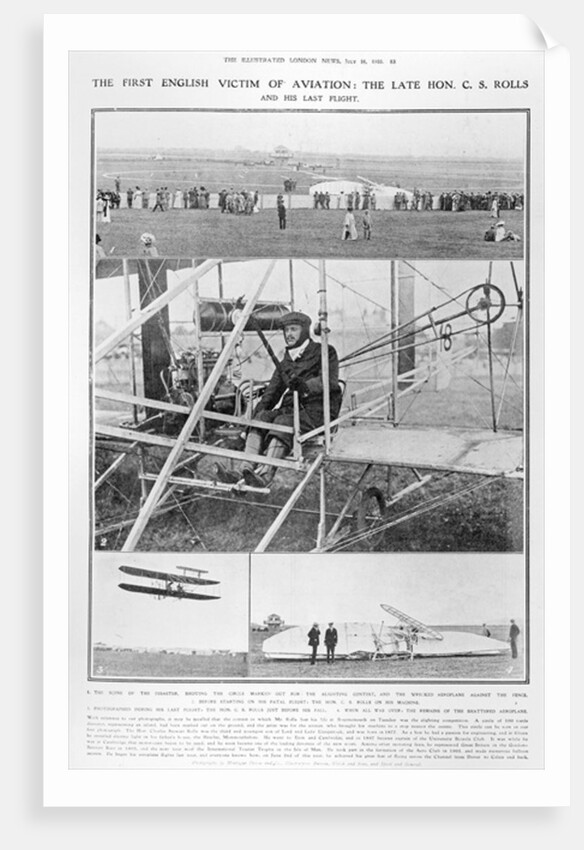 The first English victim of aviation: the Late Hon. C.S. Rolls, and his last flight by English Photographer