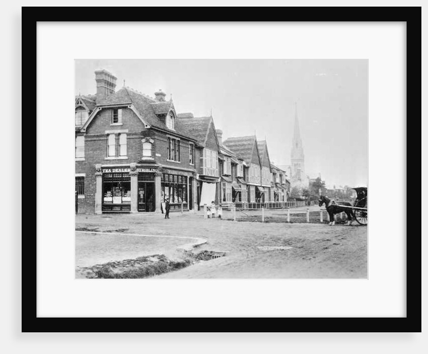 Corner of Chase Side and Chase Green Avenue, c.1890 b/w photo) by English Photographer