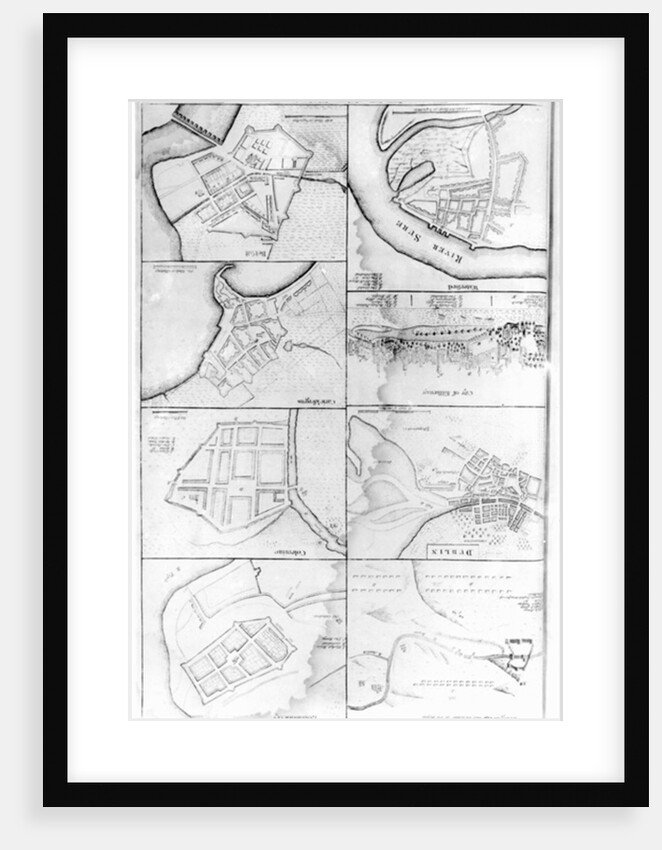 Plans of the principle Towers, Forts and Harbours in Ireland by School English