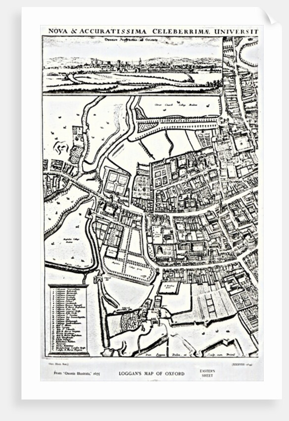 Loggan's map of Oxford, Eastern Sheet by David Loggan