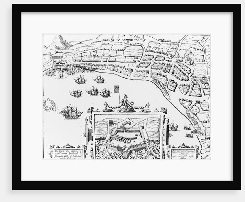 The Towne and Platforme of Fayall wonne by the right Honourable Earle of Cumberland, September 2nd 1589 by English School