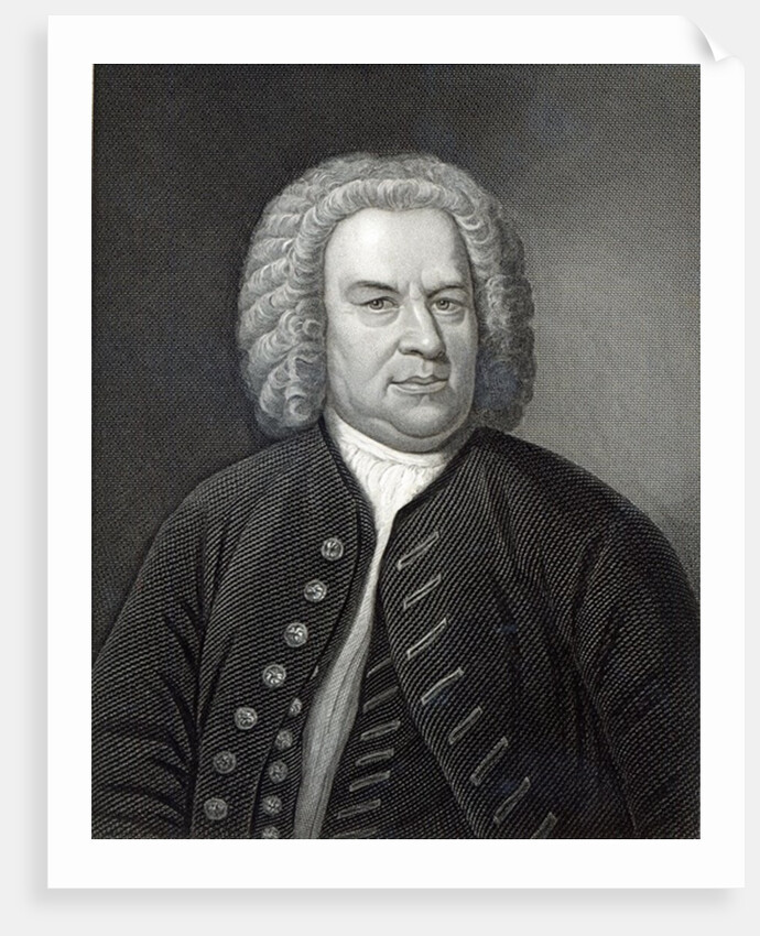 Portrait of Johann Sebastian Bach, German composer by Elias Gottleib (after) Haussmann