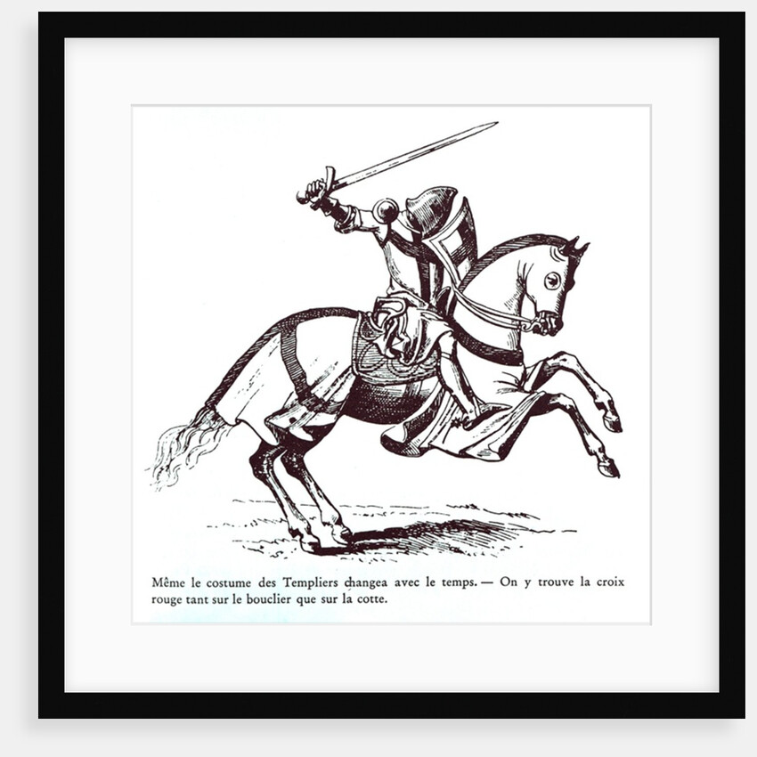 Illustration of a Knight Templar by French School