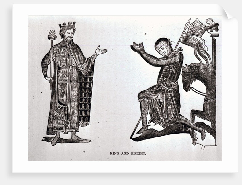 A King and a Knight by English School