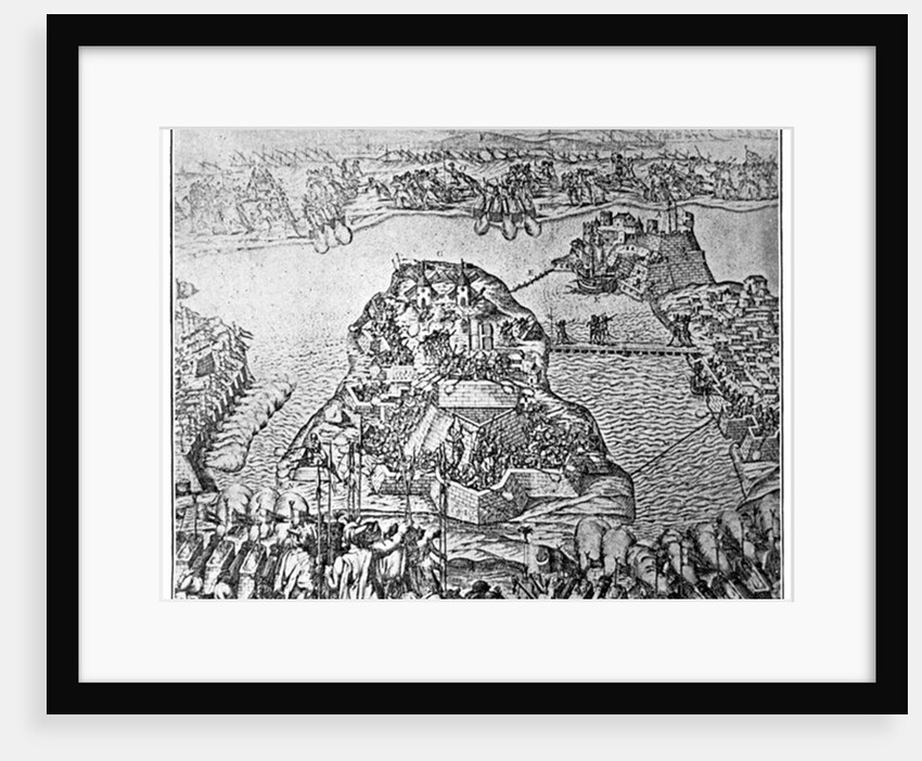 Map of the Siege of Malta in 1565 by Italian School