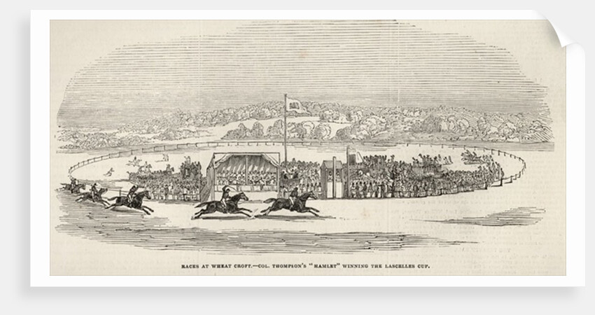 Races at Wheat Croft: Col. Thompson's 'Hamlet' winning the Lascelles Cup by English School