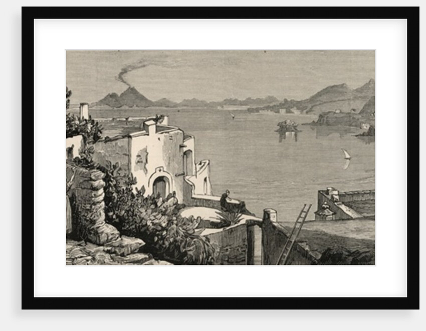 The Disastrous Earthquake at Ischia: The beach and town of Casamicciola from the village of Lacco by English School