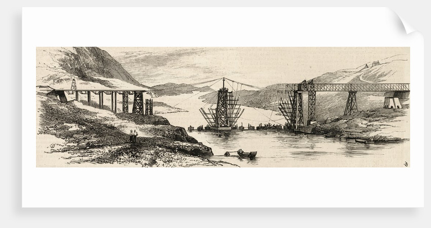 The recent tour of the Viceroy of India in the Punjaub: the new bridge over the Indus at Attock now nearly completed by English School