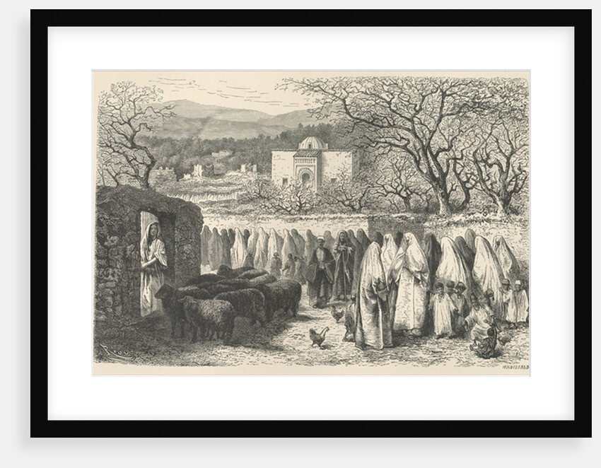Marabout and Procession: Tlemcen by Edouard Riou