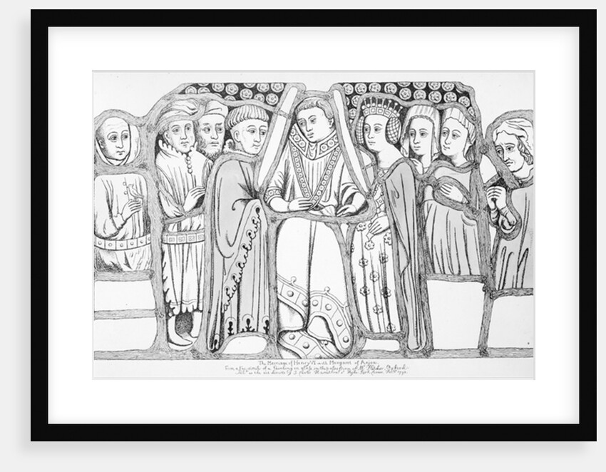 The Marriage of Henry VI and Margaret of Anjou, pub. by J. Carter Hamilton, 1793 by English School