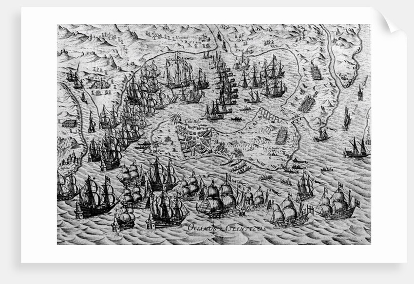 The Capture of Cadiz, 21 June 1596 by English School