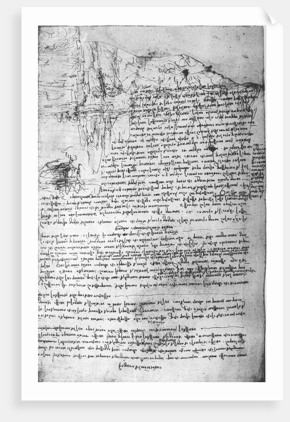 Fol.145v-b, page from Da Vinci's notebook by Leonardo da Vinci