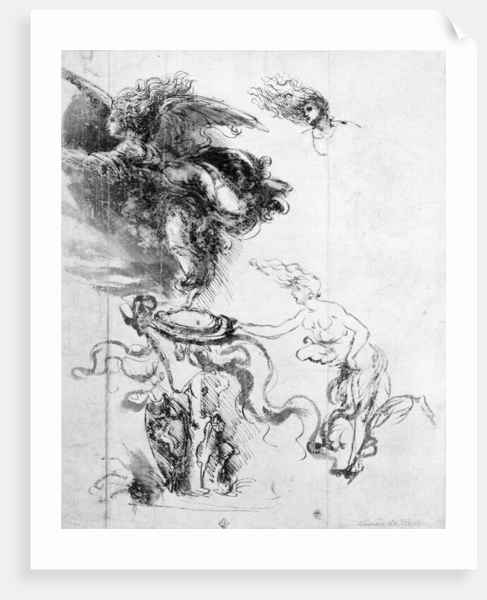 Silhouette of an Angel by Leonardo da Vinci