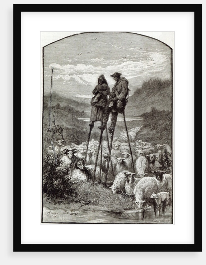 A Pastoral in the Landes by English School