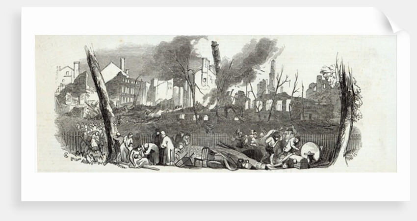 The Bowling-green and Marketfield-street, New York by English School