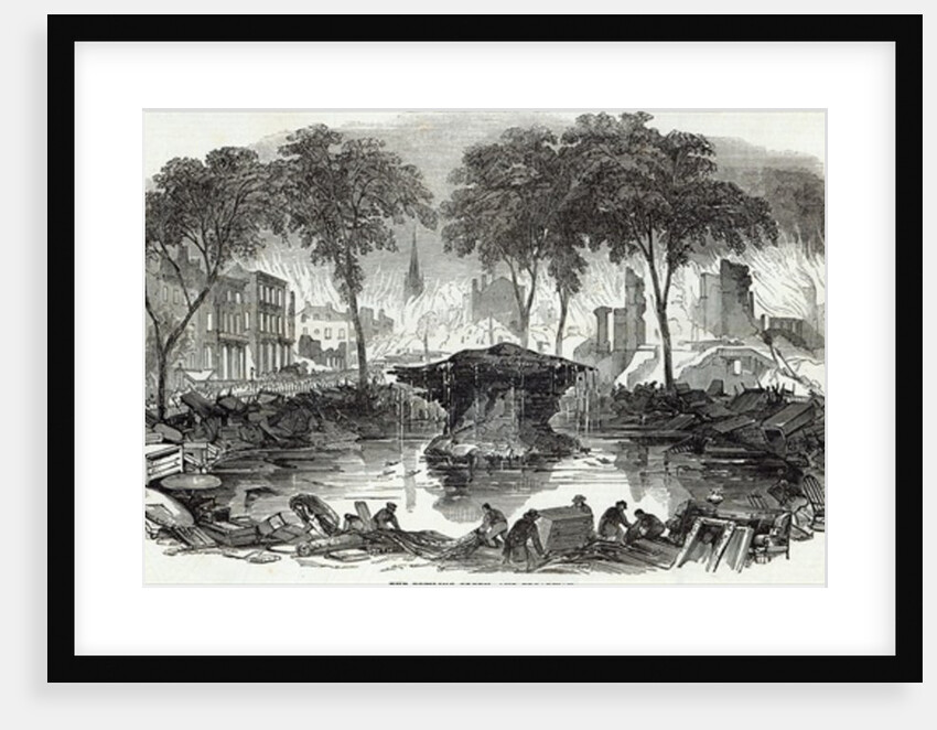 The Bowling-green and Broadway, New York by English School