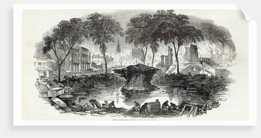 The Bowling-green and Broadway, New York by English School