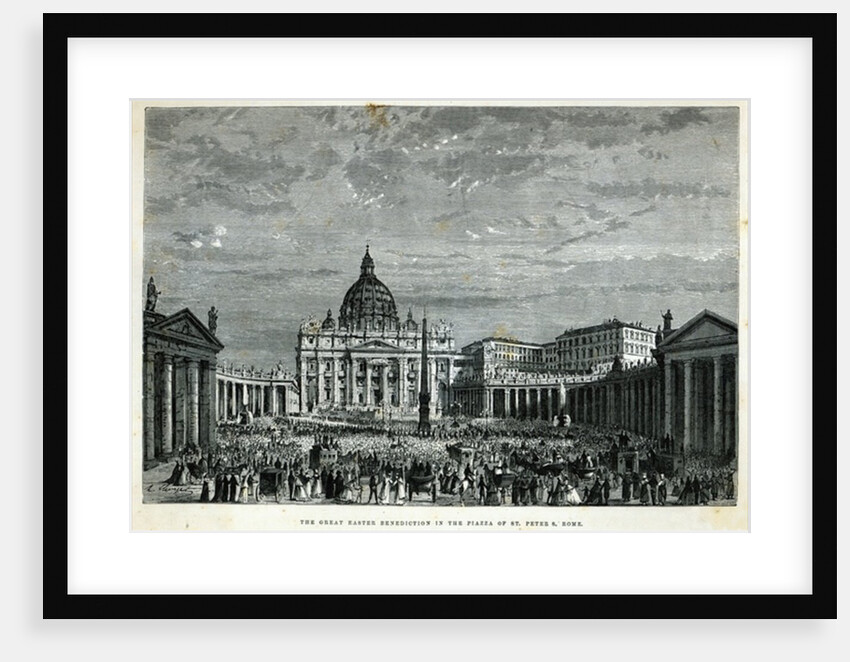The Great Easter Benediction in the Piazza of St. Peter's, Rome by English School