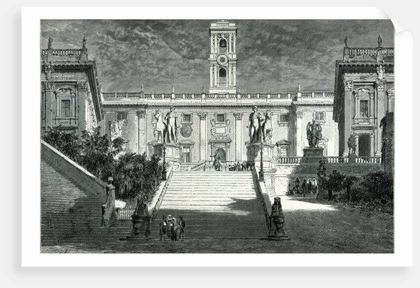 Facade of the Senatorial Palace, Rome by Emile Theodore Therond