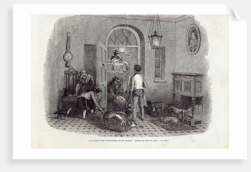 Christmas: 'The Compliments of the Season' by Edward Duncan (after)