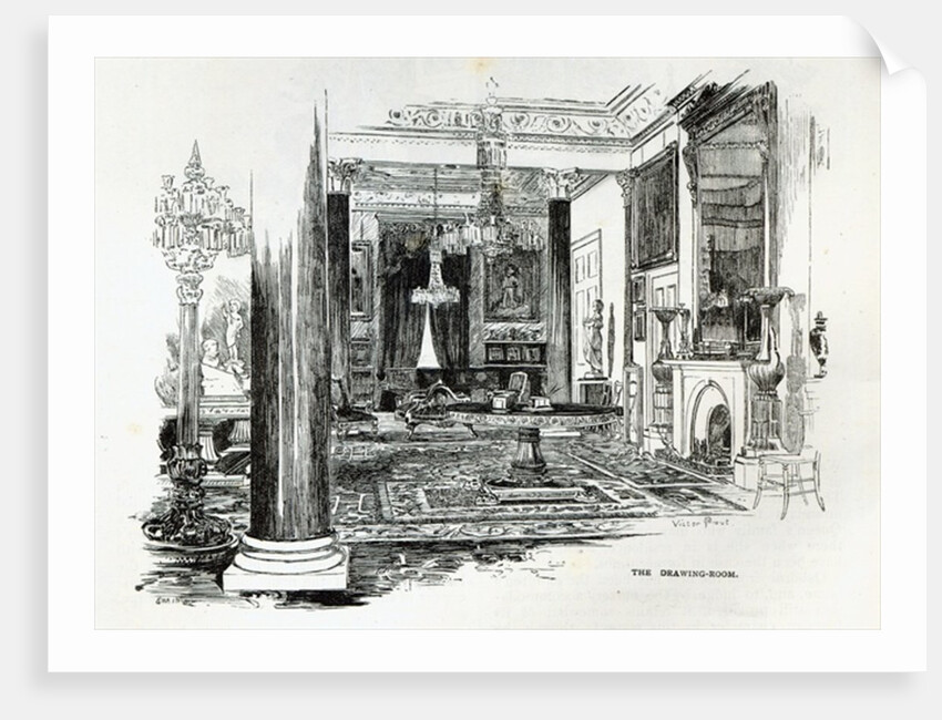 The Drawing Room, Osborne House by English School