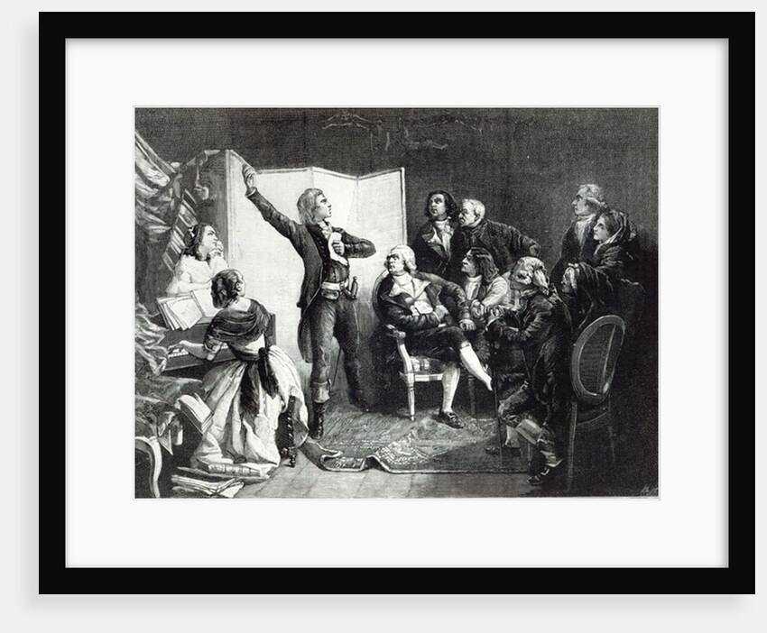 Rouget de L'Isle, Composer of the Marseillaise, singing it for the first time to his friends by Isidore Pils