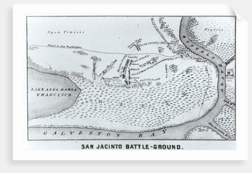 Ground Plan of the Battle of San Jacinto by American School