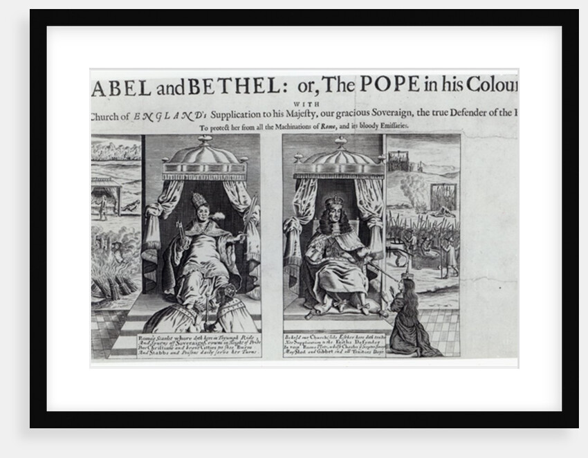 Babel and Bethel: or, the Pope in his Colours, 1679 by English School