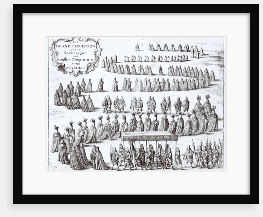 Grand Procession of the Sovereign and the Knights of the Garter at Windsor, 1672 by Wenceslaus Hollar