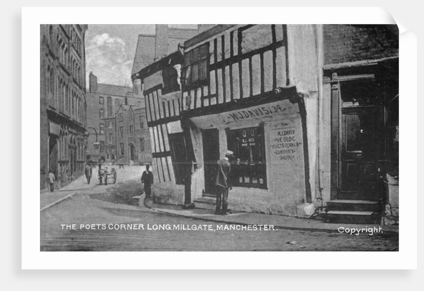 The Poet's Corner, Long Millgate, Manchester, c.1910 by English Photographer